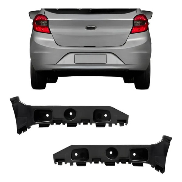 Par Suporte Guia Parachoque Traseiro Ka Hatch 2015 A 2022