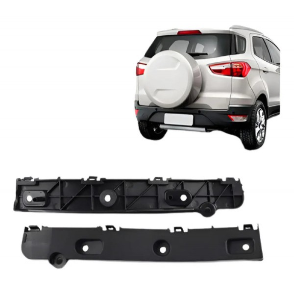 Par Guia Parachoque Traseiro Ecosport 2013 A 2017