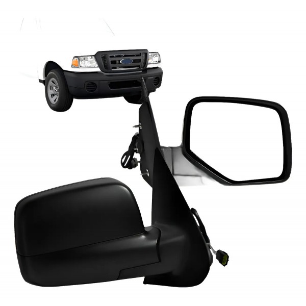 Par Retrovisor Ranger 2005 A 2009 Eletrico Preto Direito + Esquerdo