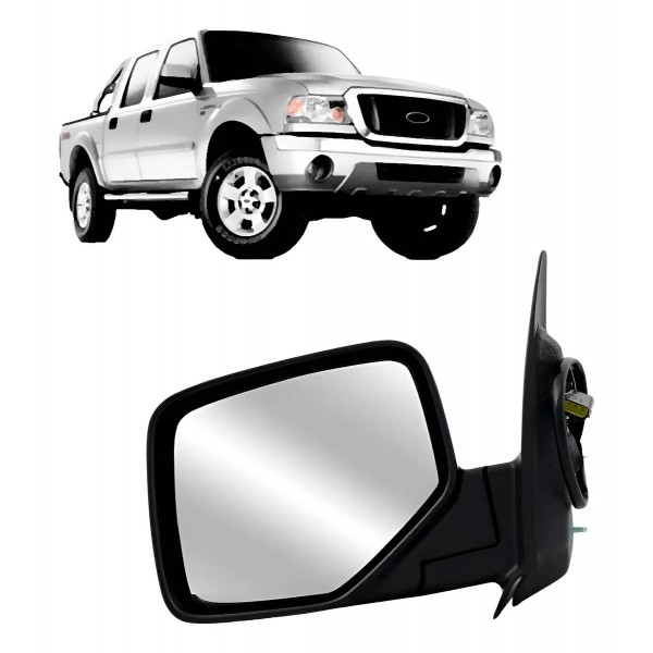 Retrovisor Ranger 2005 A 2009 Eletrico Capa Cromada
