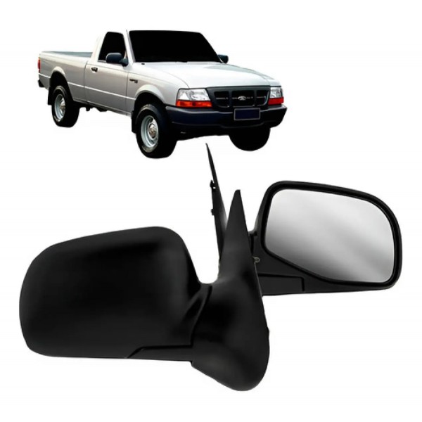 Par Retrovisor Ford Ranger 1998 Á 2006 Fixo Preto