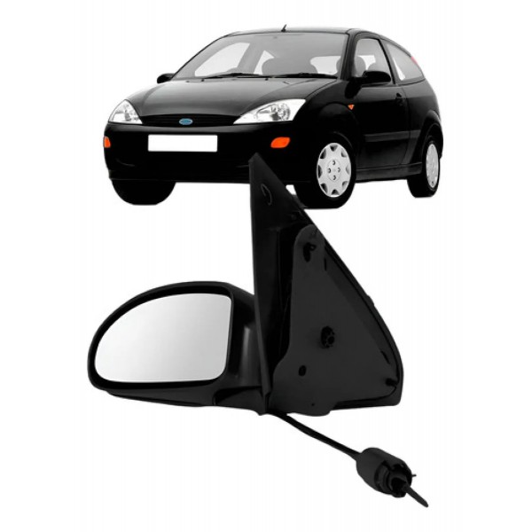 Retrovisor Externo Com Focus 1998 A 2008 Capa Preto