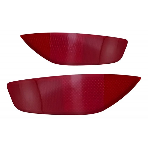 Par Refletor Traseiro New Fiesta 2011 A 2012 Hatch Vermelho