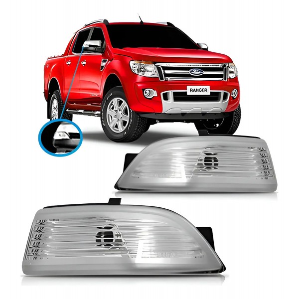Par Pisca Seta Retrovisor Ford Ranger 2013 2014 2015.