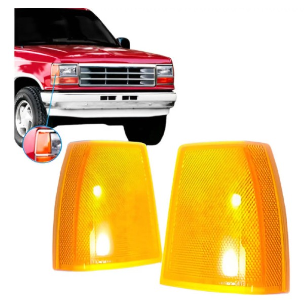 Par Lanterna Pisca Dianteira Ford Explorer 1991 92 1993 1994 - Âmbar
