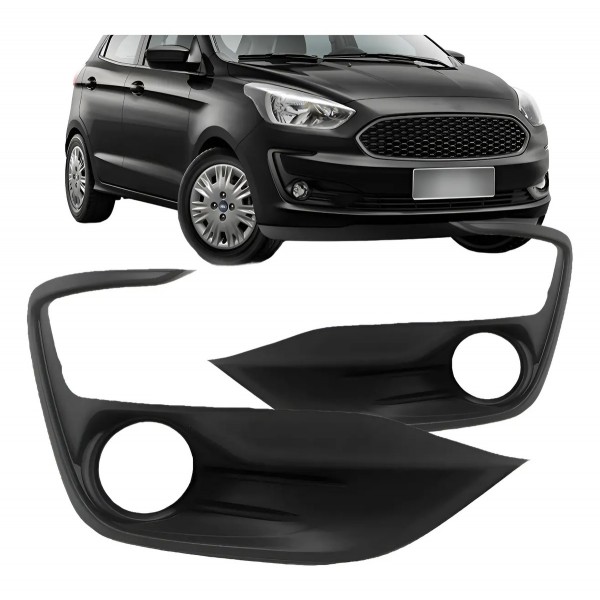 Par Moldura Milha Ka 2019 2020 2021 2022 Com Furo Preto