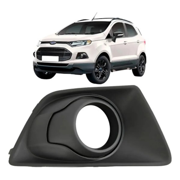 Moldura Milha Ecosport 2013 A 2017 Com Furo Cor Preta