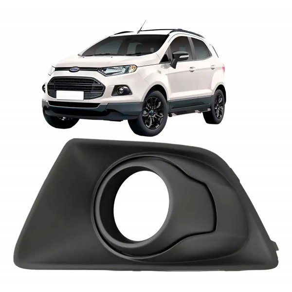 Moldura Milha Ecosport 2013 A 2017 Com Furo Cor Preta