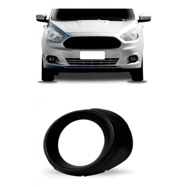 Moldura Milha Ka 2015 A 2017 C/furo Preto Modelo Original