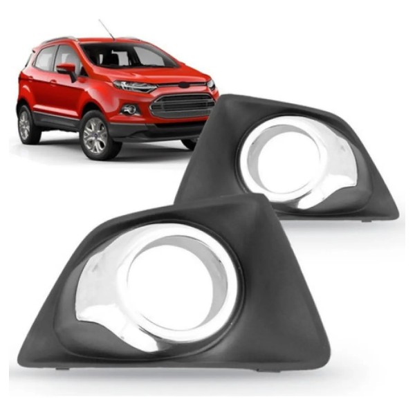 Moldura Milha Ecosport 13 2014 2015 C/furo Cromado Promoçã