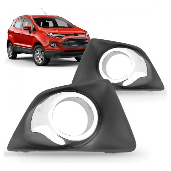 Moldura Milha Ecosport 13 2014 2015 C/furo Cromado Promoçã