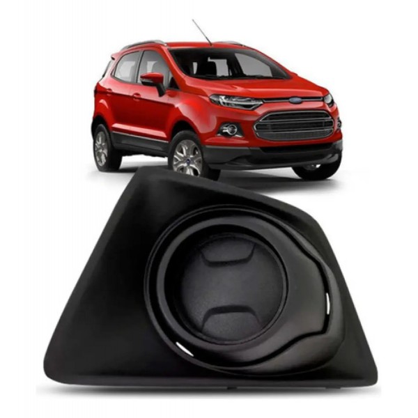 Moldura Milha Auxiliar Ecosport 2013 14 15 16 2017 Sem Furo