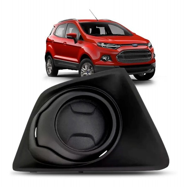 Moldura Milha Auxiliar Ecosport 2013 14 15 16 2017 Sem Furo