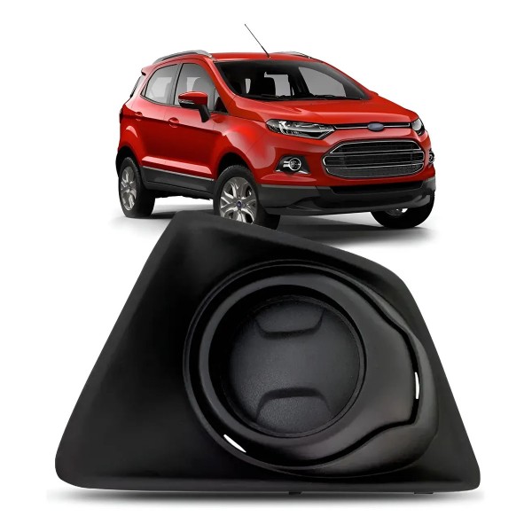 Moldura Milha Auxiliar Ecosport 2013 14 15 16 2017 Sem Furo