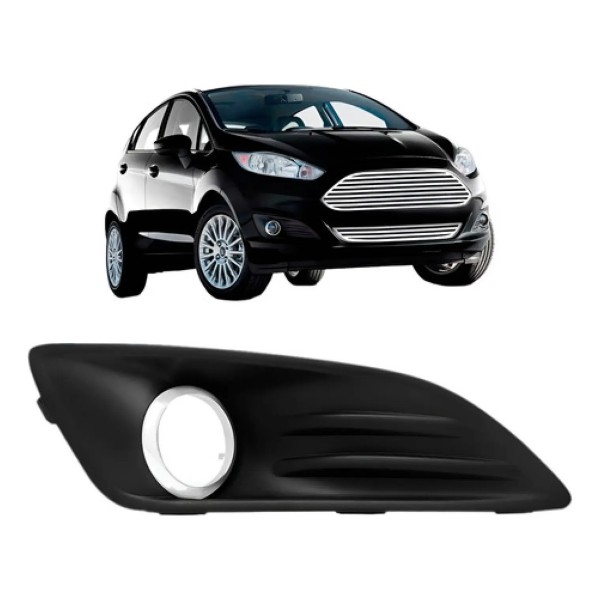 Moldura Milha Aro Cromado New Fiesta 2013 2014 2015 2016