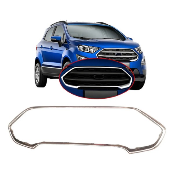 Moldura Grade Ecosport Radiador 2017 A 2019 Cromado