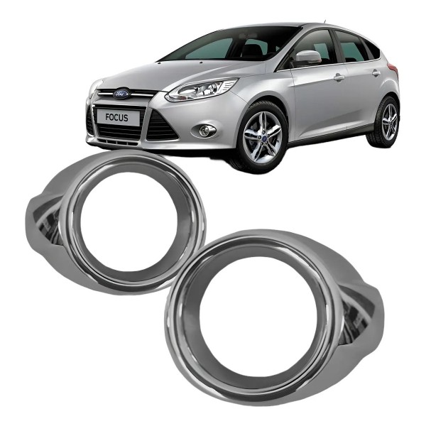 Moldura Farol Milha Focus 2014 2015 Cromada
