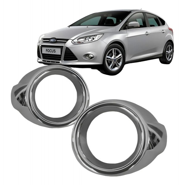 Moldura Farol Milha Focus 2014 2015 Cromada