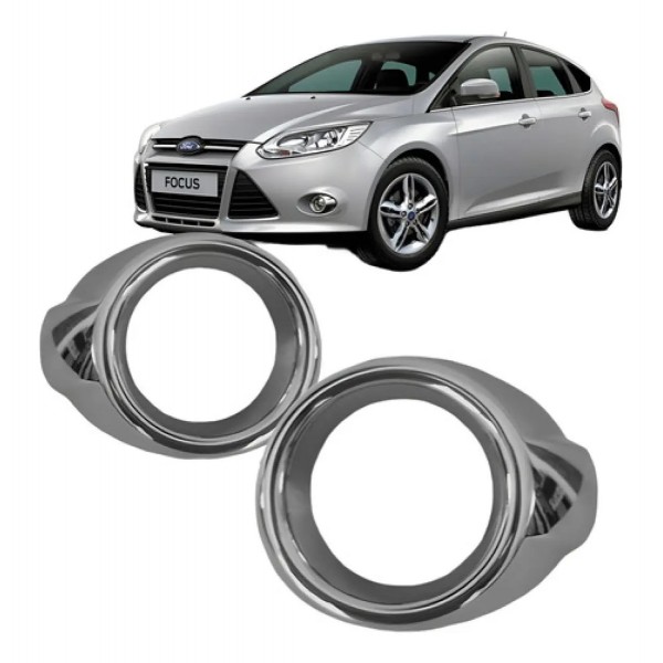 Moldura Farol Milha Focus 2014 2015 Cromada