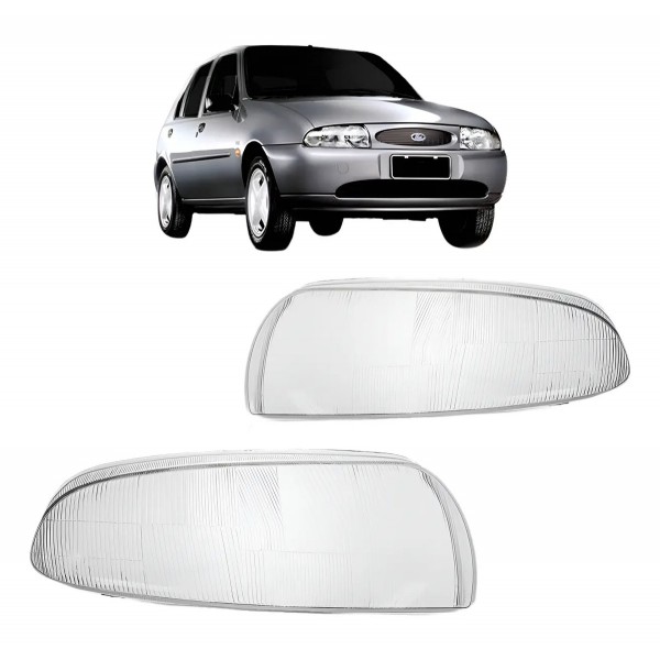 Lente Farolete Principal Ford Fiesta 1996 1997 1998