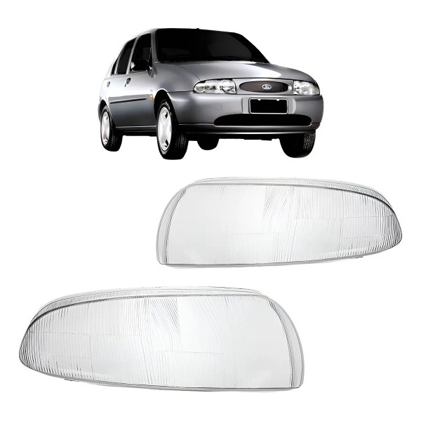 Lente Farolete Principal Ford Fiesta 1996 1997 1998