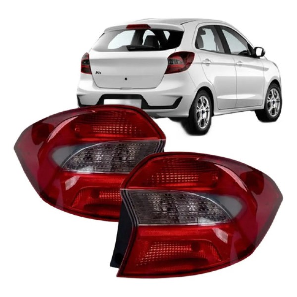 Par Lanterna Traseira Ka Hatch 2019 2020 2021 Fume Oferta