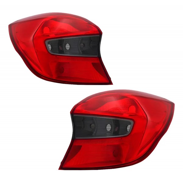 Par Lanterna Traseira Ka Hatch 2015 2016 2017 2018 Fume Ambos Lados Vermelho