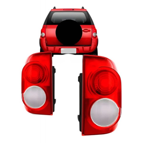 Par Lanterna Traseira Ecosport Xl 2008 A 2012 Cristal