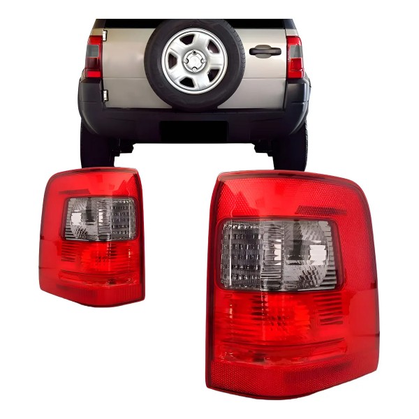 Par Sinaleira Traseira Ecosport 2004 2005 2006 2007 Fumê Ambos Lados Vermelho