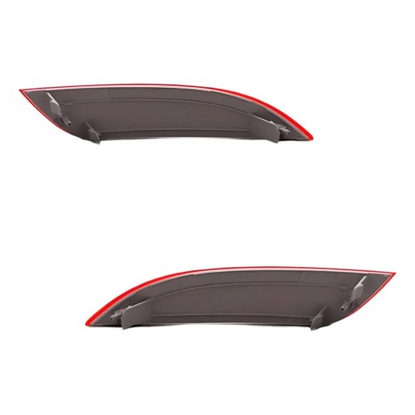 Par Refletor Parachoque Traseiro Focus 2014  2015 2016 2017 Vermelho