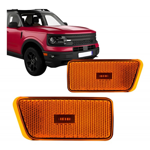 Par Lanterna Pisca Lateral Ambar Bronco 2021 E 2022
