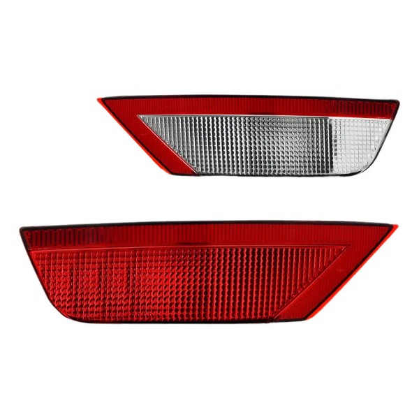 Par Lanterna Refletor Ford Focus 2008 2009 2010 2011 Ambos Lados Vermelho Cristal