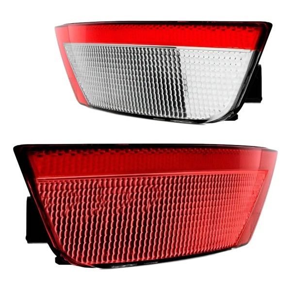 Par Sinaleira Refletor Ford Focus 2008 2009 2010 2011. Ambos Lados Vermelho Cristal