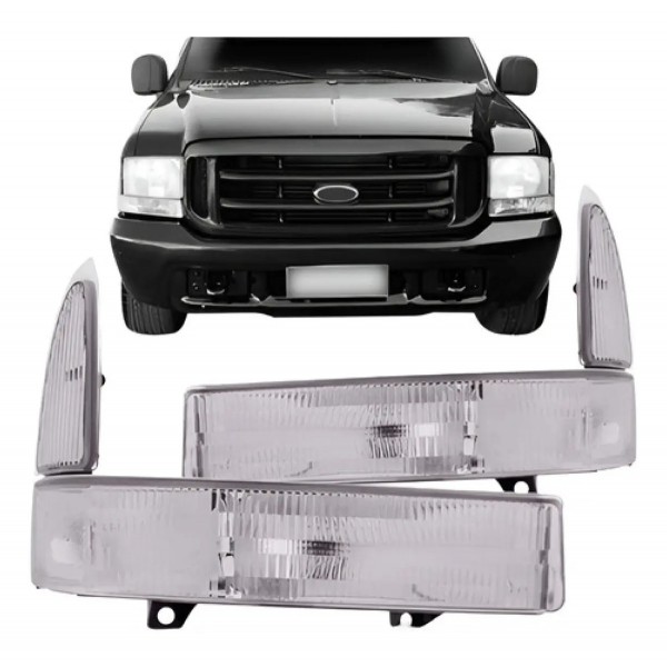 Kit Pisca F250 F 250 F350 99 00 01 02 03 04 05 Seta Cristal