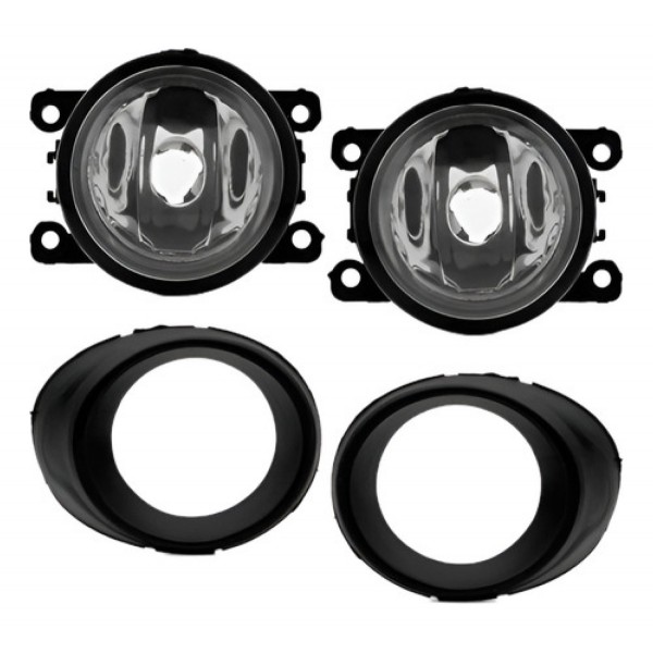 Kit Farol Milha Auxiliar Ka 2015 16 17 2018 Com Grade Preto