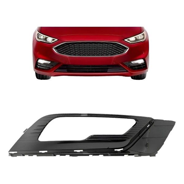 Moldura Milha Para Ford Fusion 2017 2018 2019 Black Piano