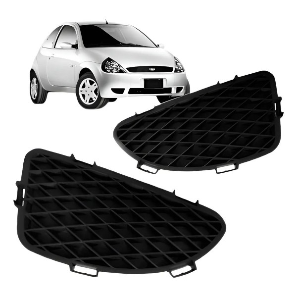 Par Grade Farol Milha Ford Ka 2002 03 04 05 06 2007 Sem Furo