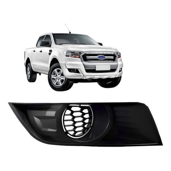 Moldura Milha S/ Furo Para Ford Ranger 2017 2018 2019