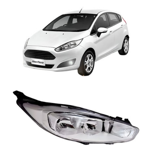 Farol Dianteiro Para Ford New Fiesta 2013 Até 2019