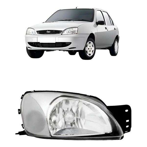 Farol Com Pisca Cristal Fiesta 2000 2001 2002