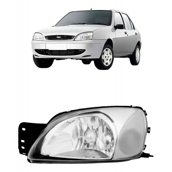 Farol Com Pisca Cristal Fiesta 2000 2001 2002