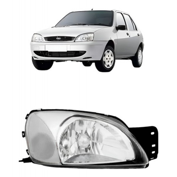 Farol Com Pisca Cristal Fiesta 2000 2001 2002