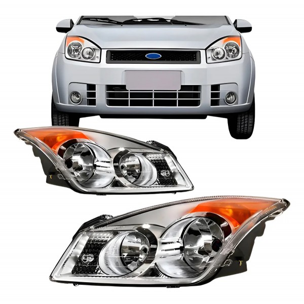 Par Farol Dianteiro Para Ford Fiesta 2008 2009 2010