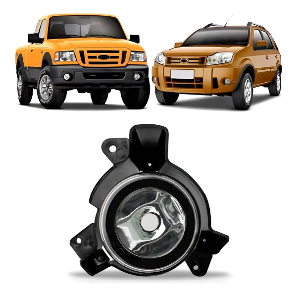 Farol Milha Auxiliar Ranger Ecosport 2005/2009 Com Suporte