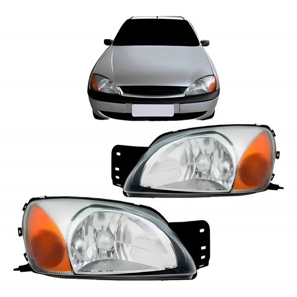 Par Farol Fiesta 2000 2001 2002 Com Pisca Ambar