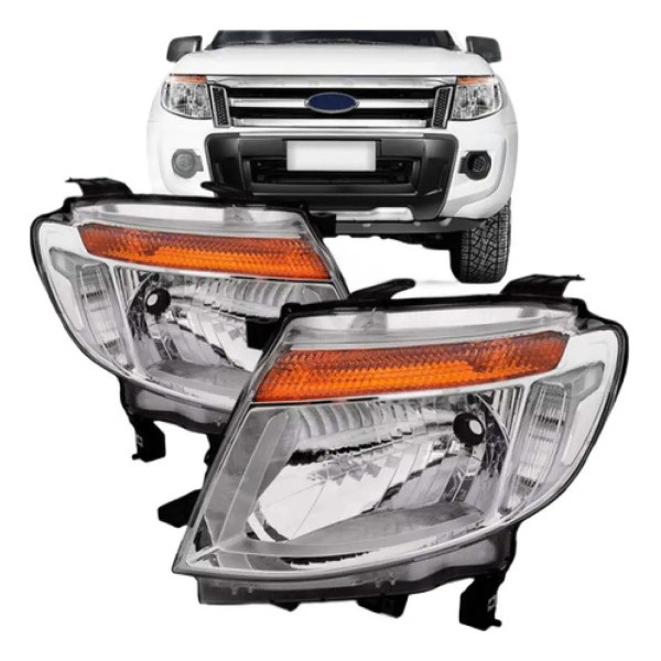 Par Farol Ranger 2013 2014 2015 2016 Manual Cromado