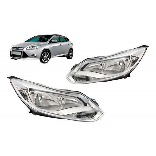 Par Farol Cromado Focus 2014 2015