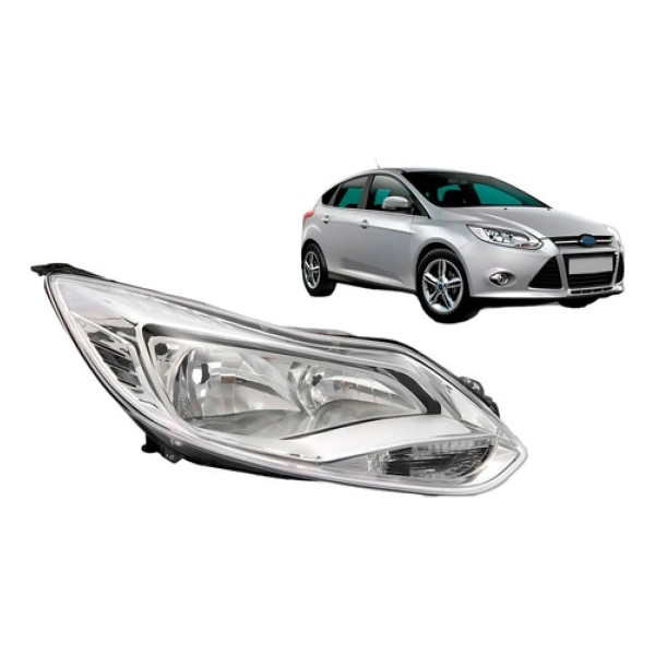 Farol Focus 2014 2015 Foco Duplo Cromado
