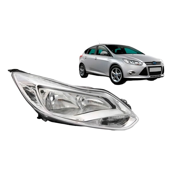 Farol Focus 2014 2015 Foco Duplo Cromado