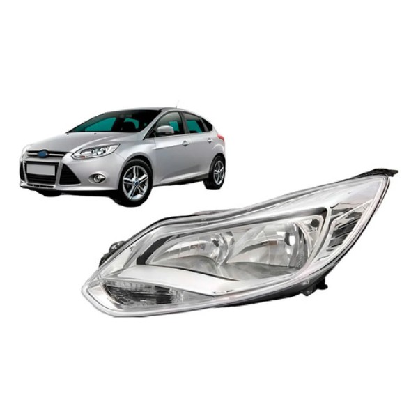 Farol Focus 2014 2015 Foco Duplo Cromado